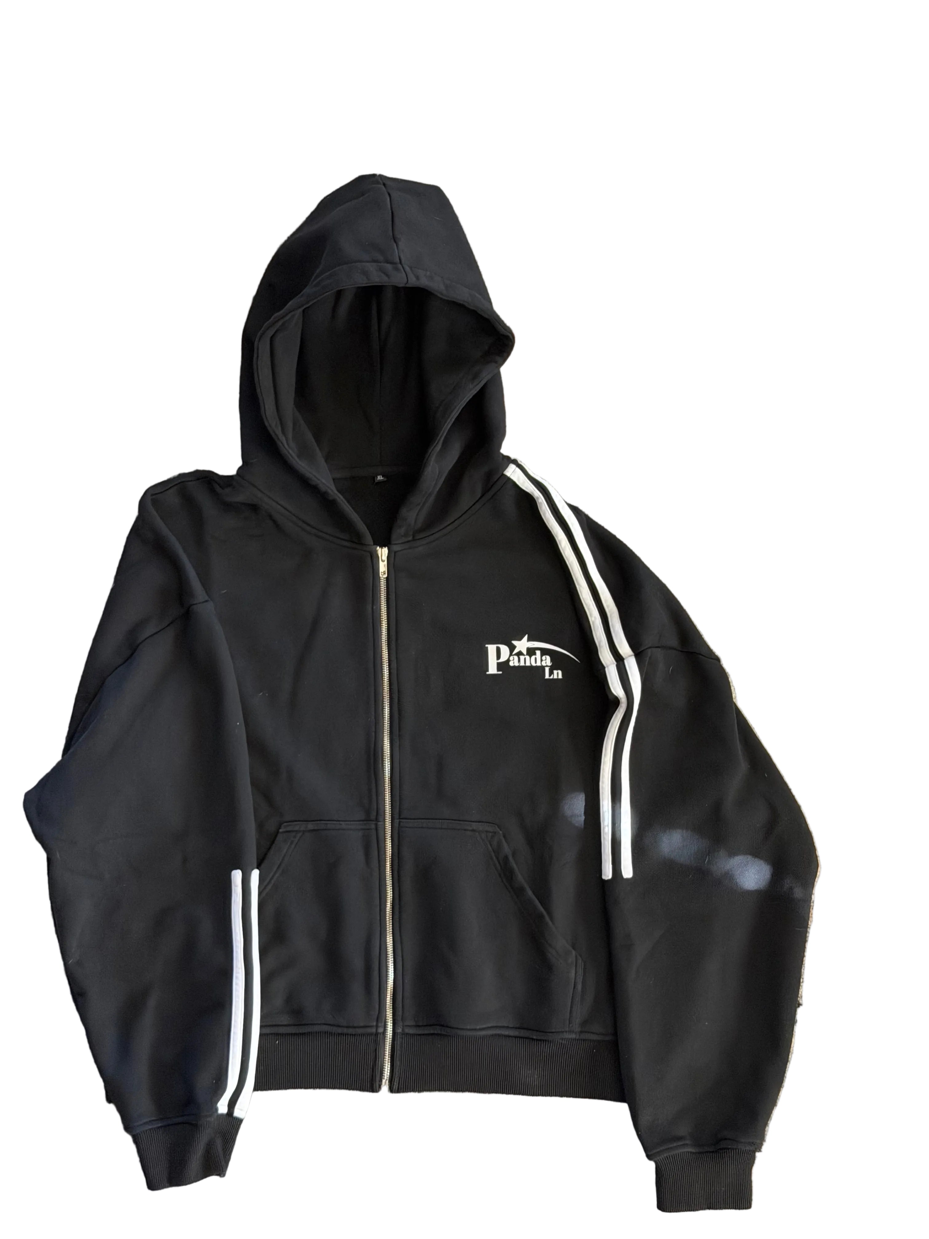 heavyweight hoodie distressed embroidery detail