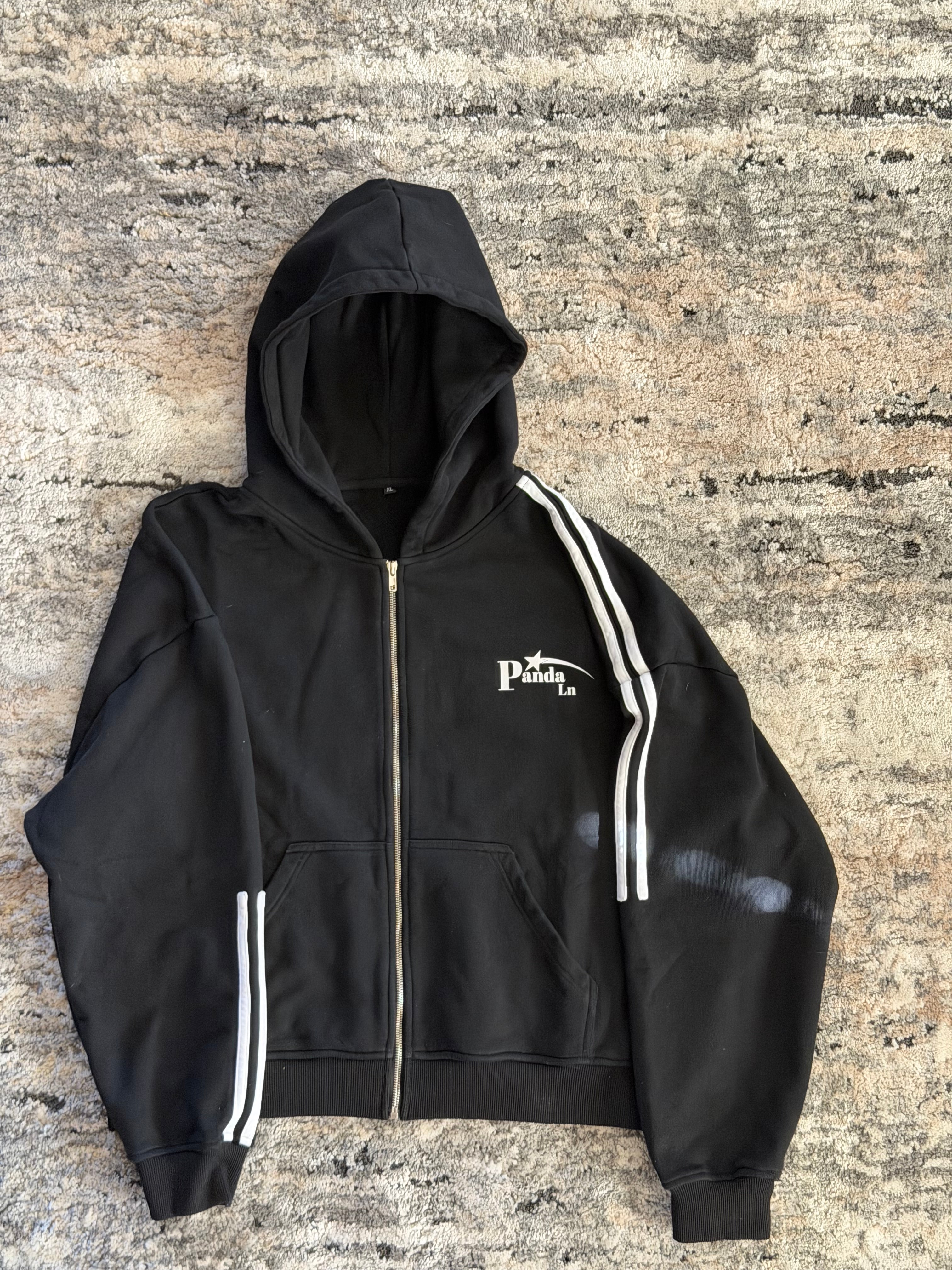 heavyweight hoodie distressed embroidery detail